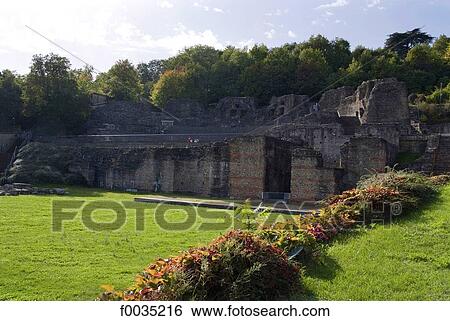 France, Rhone Alpes, Lyon, roman odeon of Fourviere View Large Photo Image Stock Photograph - France, Rhone Alpes, Lyon, roman odeon of Fourviere. Fotosearch