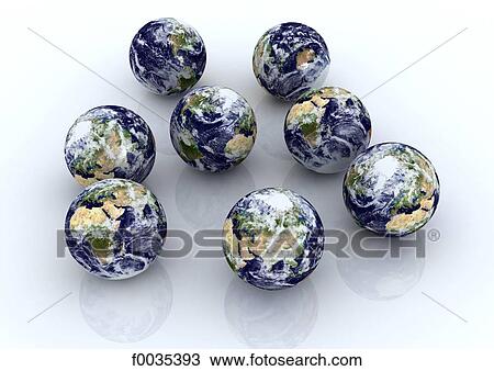 Stock Image - Globes. Fotosearch