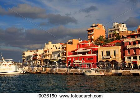 Stock Image - Greece, Crete, Agios Nikolaos. Fotosearch