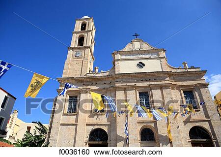 Stock Image - Greece, Crete, Chania, the cathedral. Fotosearch