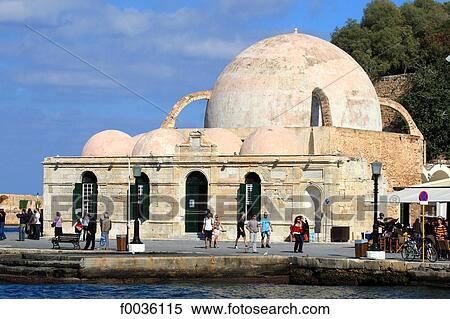 Greece, Crete, Chania, the mosque View Large Photo Image Stock Photography - Greece, Crete, Chania, the mosque. Fotosearch