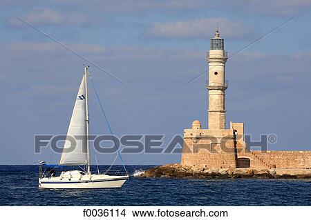 Greece, Crete, Chania, the port View Large Photo Image Picture - Greece, Crete, Chania, the port. Fotosearch