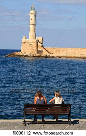 Greece, Crete, Chania, the port View Large Photo Image Stock Image - Greece, Crete, Chania, the port. Fotosearch