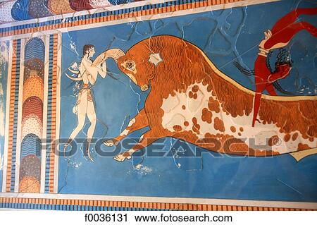 Stock Image - Greece, Crete, Cnossos, archeological site. Fotosearch