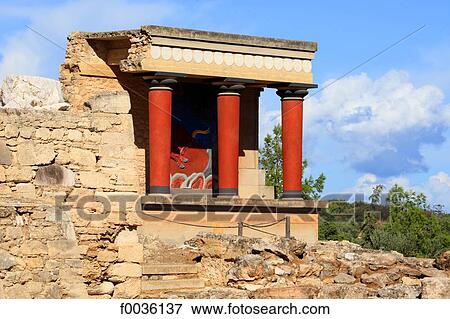 Greece, Crete, Cnossos, archeological site View Large Photo Image Stock Photo - Greece, Crete, Cnossos, archeological site. Fotosearch