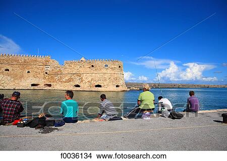 Greece, Crete, Heraklion, venitian fort and the port View Large Photo Image Picture - Greece, Crete, Heraklion, venitian fort and the port. Fotosearch