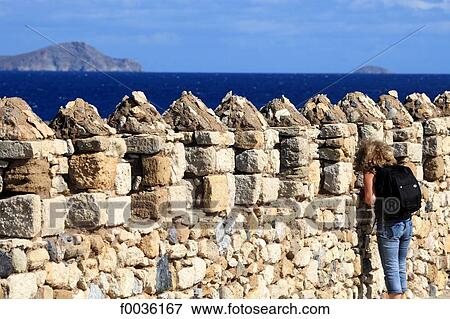 Stock Photo - Greece, Crete, Heraklion, venitian fort, detail. Fotosearch