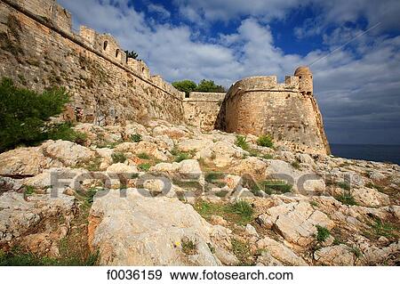 Stock Photo - Greece, Crete, Rethymno, fortress. Fotosearch