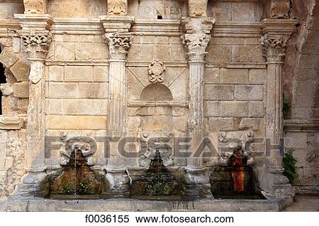 Greece, Crete, Rethymno, Rimondi square, fountain View Large Photo Image Stock Photography - Greece, Crete, Rethymno, Rimondi square, fountain. Fotosearch