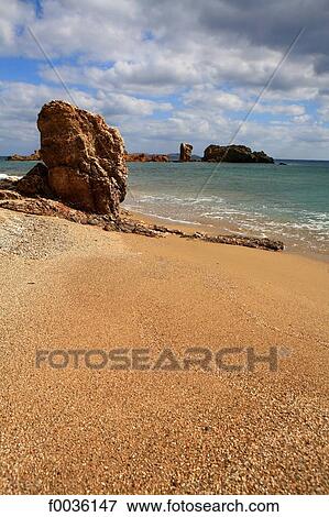 Greece, Crete, Vai beach View Large Photo Image Stock Photo - Greece, Crete, Vai beach. Fotosearch