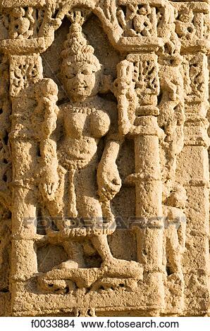 Picture - India, state of Gujerat, Modhera, temple of Surya, detail. Fotosearch