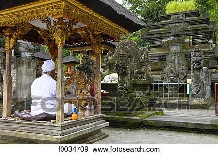 Stock Photo - Indonesia, Bali, near Ubud, Tirta Empul temple. Fotosearch