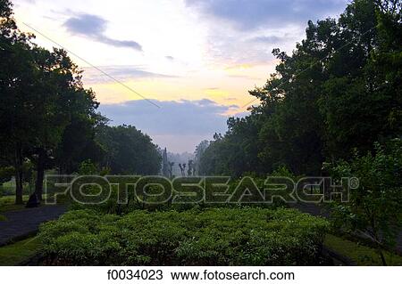 Stock Image - Indonesia, Java, Borobudur temple. Fotosearch