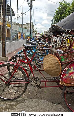 Indonesia, Java, Yogyakarta, bikes View Large Photo Image Stock Photo - Indonesia, Java, Yogyakarta, bikes. Fotosearch