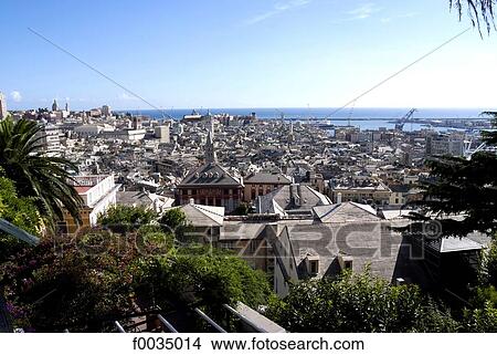 Picture - Italy, Liguria, Genoa, general view. Fotosearch