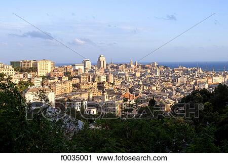 Italy, Liguria, Genoa, general view View Large Photo Image Stock Image - Italy, Liguria, Genoa, general view. Fotosearch