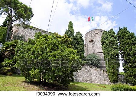 Stock Image - Italy, Lombardy, Bergamo, fortress. Fotosearch