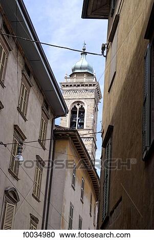 Stock Image - Italy, Lombardy, Bergamo, street. Fotosearch