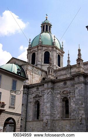 Italy, Lombardy, Como, cathedral View Large Photo Image Stock Photo - Italy, Lombardy, Como, cathedral. Fotosearch