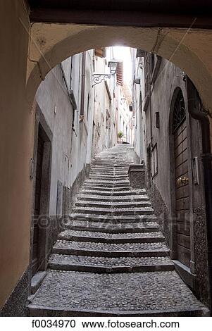 Italy, Lombardy, lake Como, Bellagio, street View Large Photo Image Stock Image - Italy, Lombardy, lake Como, Bellagio, street. Fotosearch
