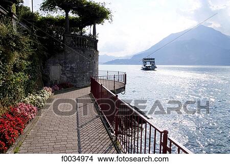 Italy, Lombardy, lake Como, Varenna View Large Photo Image Picture - Italy, Lombardy, lake Como, Varenna. Fotosearch