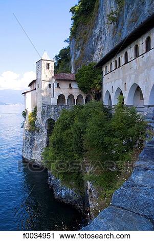 Stock Image - Italy, Lombardy, lake Maggiore, St catherine's monastery. Fotosearch