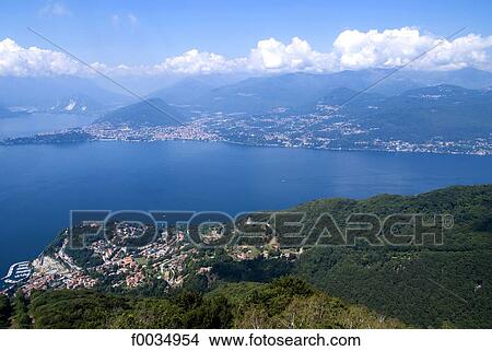 Picture - Italy, Lombardy, Laveno-Mombello, lake Maggiore. Fotosearch