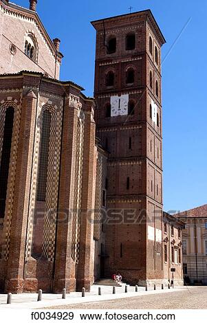 Stock Photo - Italy, Piedmont, Asti, Santa Maria Assunta cathedral. Fotosearch
