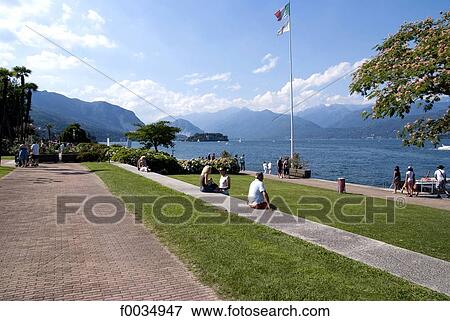 Italy, Piedmont, lake Maggiore, Stresa View Large Photo Image Stock Photo - Italy, Piedmont, lake Maggiore, Stresa. Fotosearch