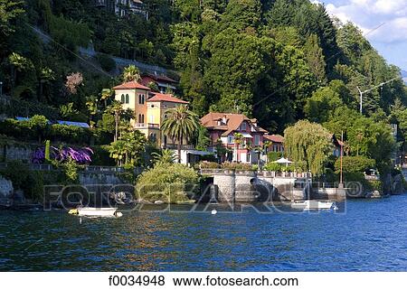 Italy, Piedmont, lake Maggiore, villas View Large Photo Image Stock Photo - Italy, Piedmont, lake Maggiore, villas. Fotosearch