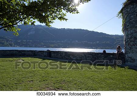 Italy, Piedmont, lake Orta, isola San Giulio View Large Photo Image Picture - Italy, Piedmont, lake Orta, isola San Giulio. Fotosearch