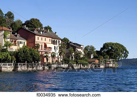 Italy, Piedmont, lake Orta, isola San Giulio View Large Photo Image Stock Photography - Italy, Piedmont, lake Orta, isola San Giulio. Fotosearch