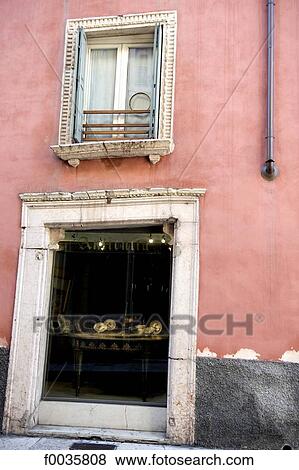 Stock Photo - Italy, Verona, entrance of a building. Fotosearch