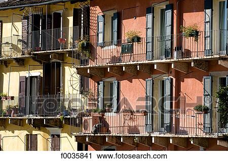 Italy, Verona, facade View Large Photo Image Stock Image - Italy, Verona, facade. Fotosearch
