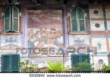 Italy, Verona, piazza delle erbe, facade View Large Photo Image Stock Image - Italy, Verona, piazza delle erbe, facade. Fotosearch