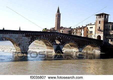 Italy, Verona, ponte pietra View Large Photo Image Stock Photo - Italy, Verona, ponte pietra. Fotosearch