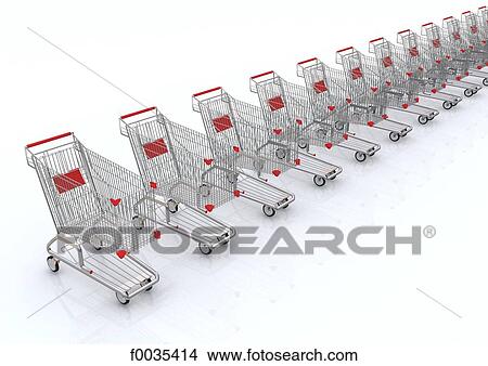 line of shopping carts View Large Photo Image Picture - line of shopping carts. Fotosearch
