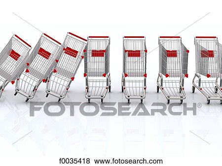 line of shopping carts View Large Photo Image Stock Photo - line of shopping carts. Fotosearch