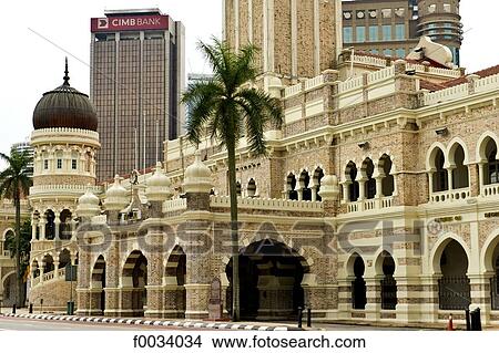 Picture - Malaysia, Kuala Lumpur, Merdeka, Sultan Abdul Samal palace. Fotosearch