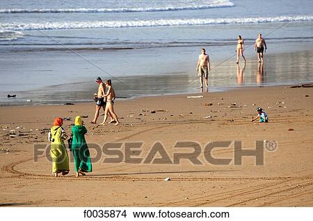 Picture - Morocco, Agadir, beach. Fotosearch