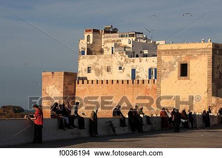 Morocco, Essaouira, remparts of the medina View Large Photo Image Picture - Morocco, Essaouira, remparts of the medina. Fotosearch