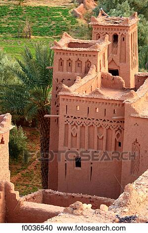 Stock Image - Morocco, High Atlas, near Ourzazate, Ait-Ben-Haddou. Fotosearch