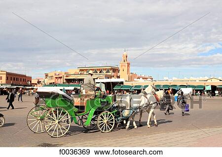 Stock Photo - Morocco, Marrakech, carriage. Fotosearch