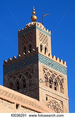 Morocco, Marrakech, Koutoubia mosque View Large Photo Image Stock Image - Morocco, Marrakech, Koutoubia mosque. Fotosearch