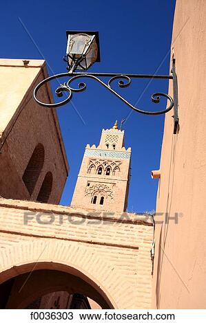 Morocco, Marrakech, Koutoubia mosque View Large Photo Image Stock Image - Morocco, Marrakech, Koutoubia mosque. Fotosearch