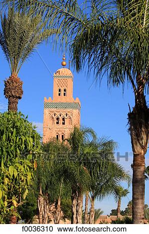 Morocco, Marrakech, Koutoubia mosque View Large Photo Image Stock Image - Morocco, Marrakech, Koutoubia mosque. Fotosearch