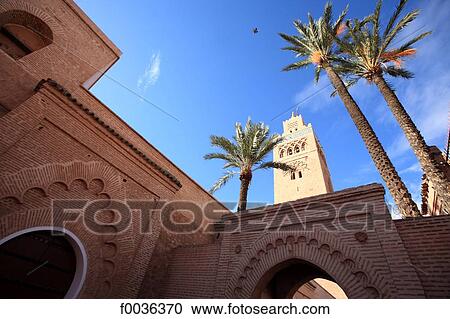 Morocco, Marrakech, Koutoubia mosque View Large Photo Image Stock Image - Morocco, Marrakech, Koutoubia mosque. Fotosearch