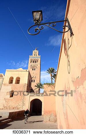 Stock Image - Morocco, Marrakech, Koutoubia mosque. Fotosearch