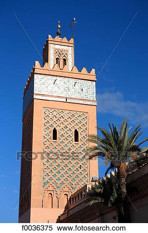 Morocco, Marrakech, Koutoubia mosque View Large Photo Image Stock Photography - Morocco, Marrakech, Koutoubia mosque. Fotosearch