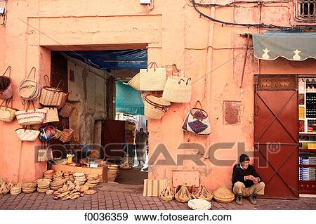 Stock Photo - Morocco, Marrakech, medina. Fotosearch